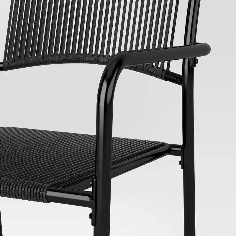 Chaise de terrasse empilable Mackworth noire - Threshold