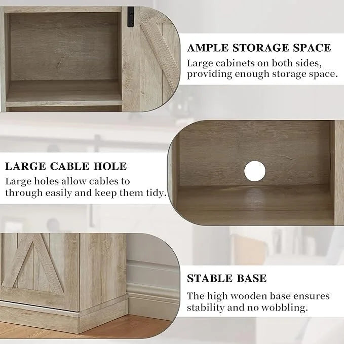 Meuble TV de console multimédia en bois Meuble de divertissement