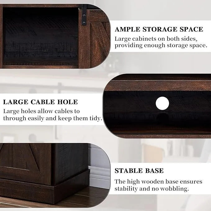 Meuble TV de console multimédia en bois Meuble de divertissement