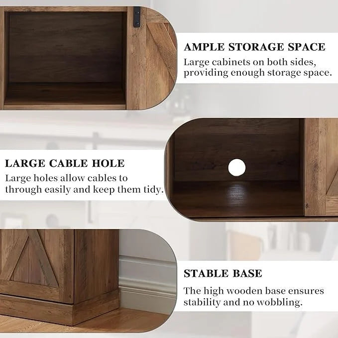Meuble TV de console multimédia en bois Meuble de divertissement