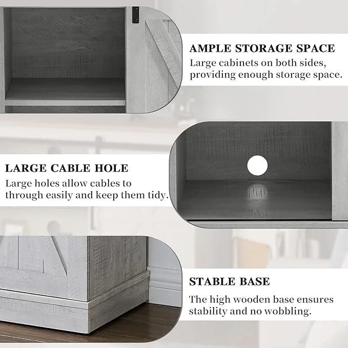 Meuble TV de console multimédia en bois Meuble de divertissement