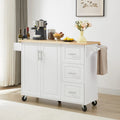 Îlot de cuisine roulant avec comptoir rabattable, îlot de cuisine avec portes coulissantes, meuble de rangement et tour de rangement