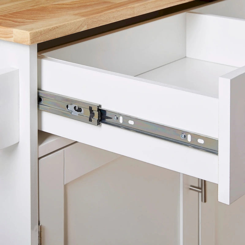 Îlot de cuisine roulant avec séparateur et étagère de rangement interne