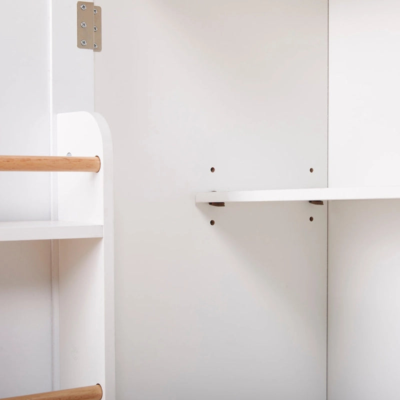 Îlot de cuisine roulant avec séparateur et étagère de rangement interne