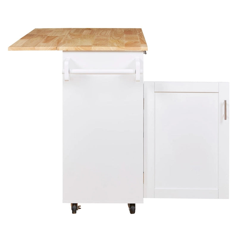 Îlot de cuisine roulant avec séparateur et étagère de rangement interne