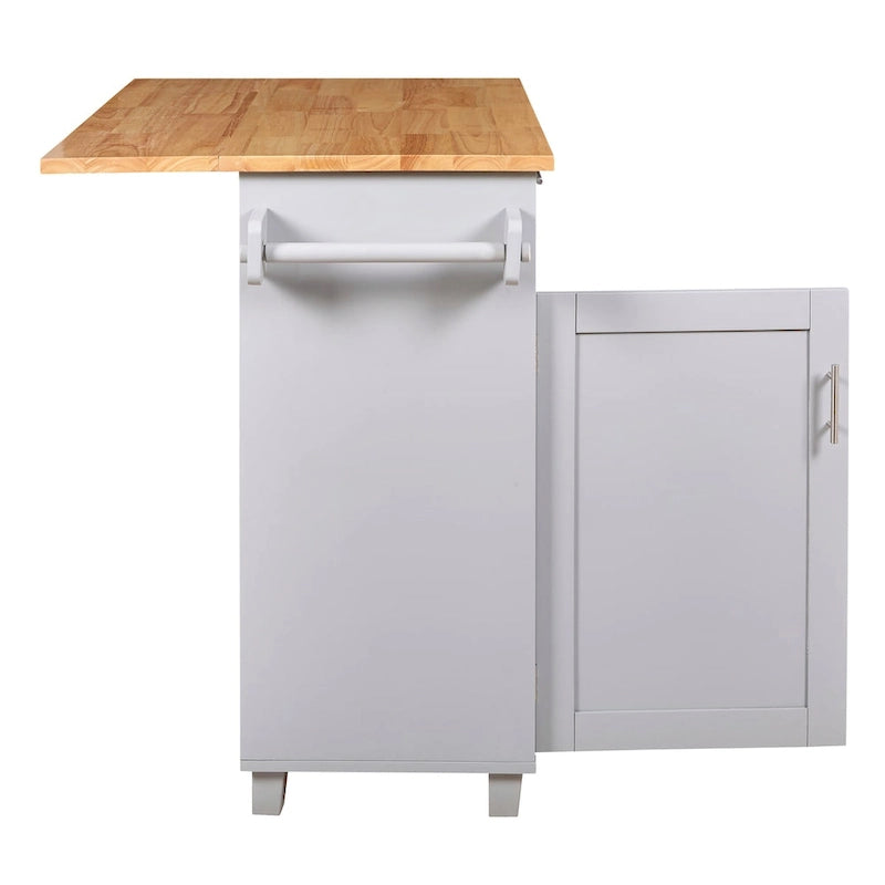 Îlot de cuisine roulant avec séparateur et étagère de rangement interne