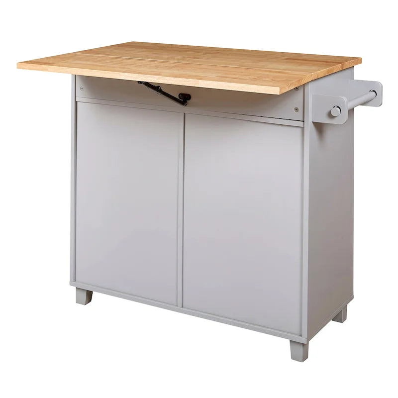 Îlot de cuisine roulant avec séparateur et étagère de rangement interne