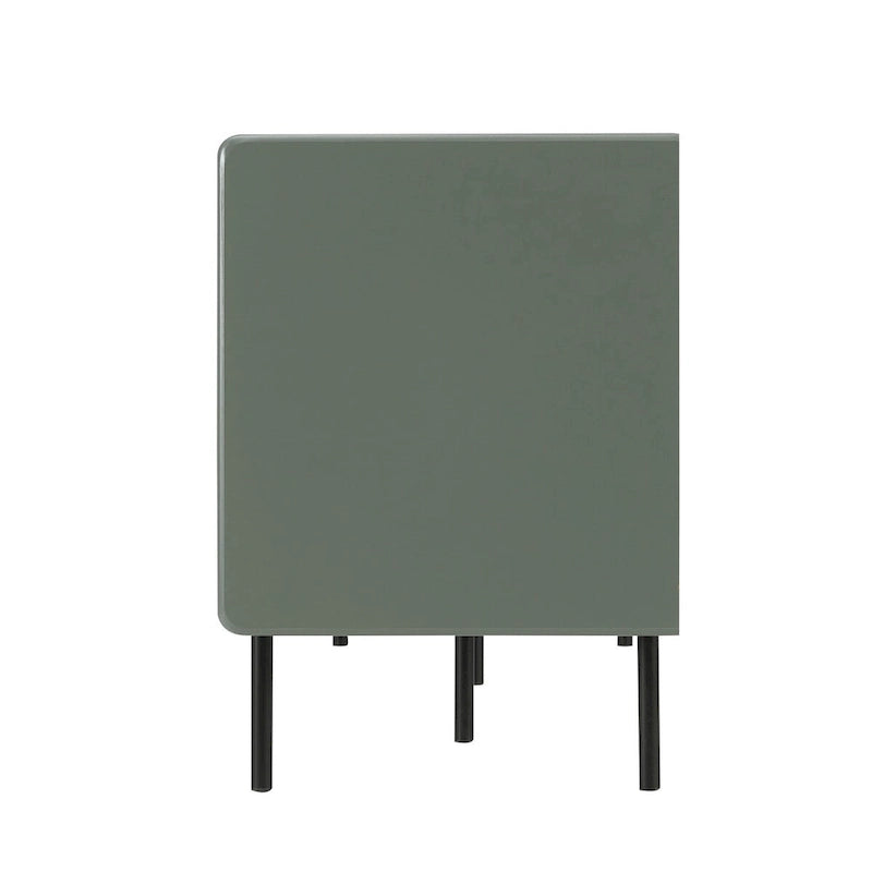 Meuble télé moderne Zaria 60 po de Furniture of America avec armoires de rangement et tiroir central