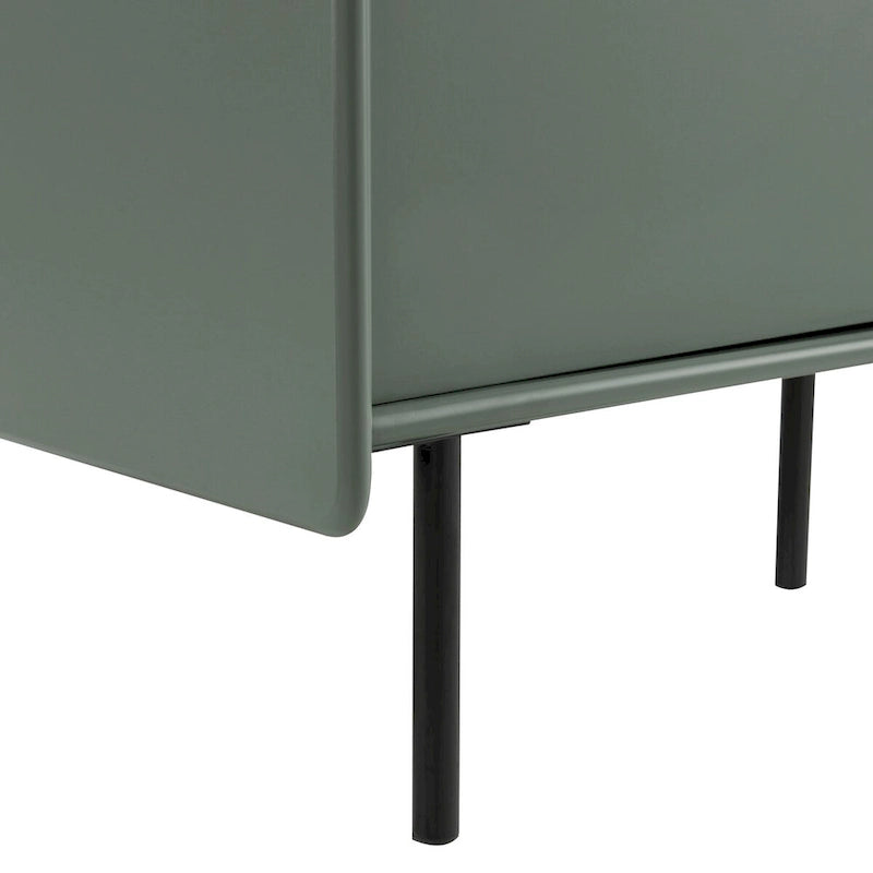Meuble télé moderne Zaria 60 po de Furniture of America avec armoires de rangement et tiroir central