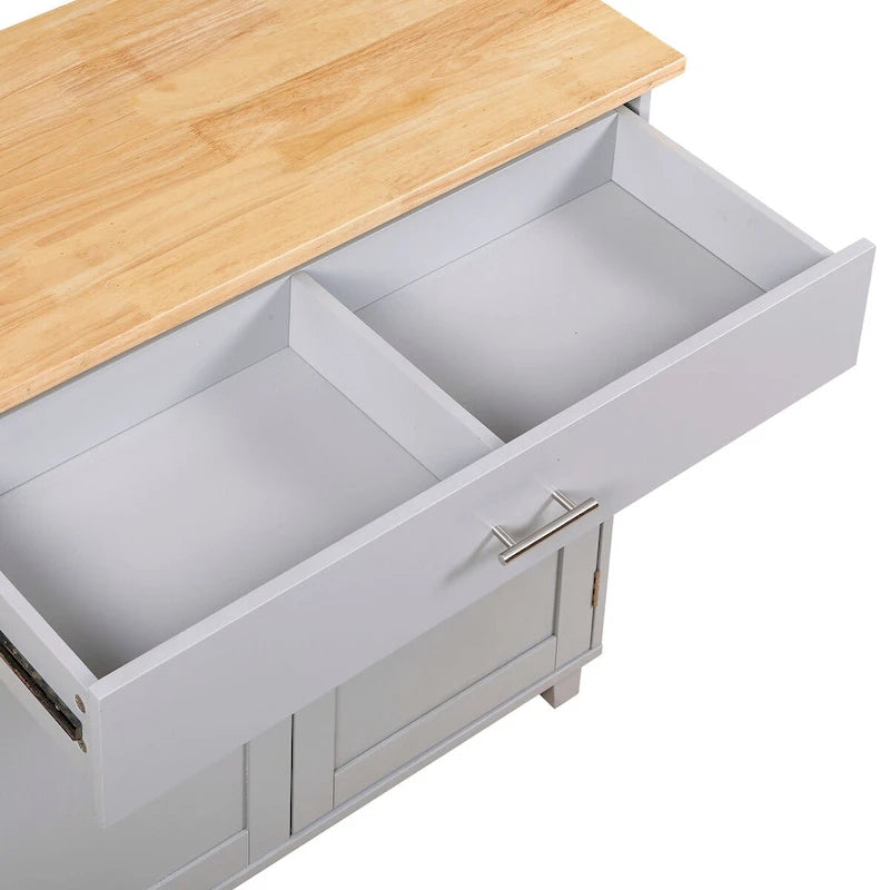Îlot de cuisine roulant avec rangement