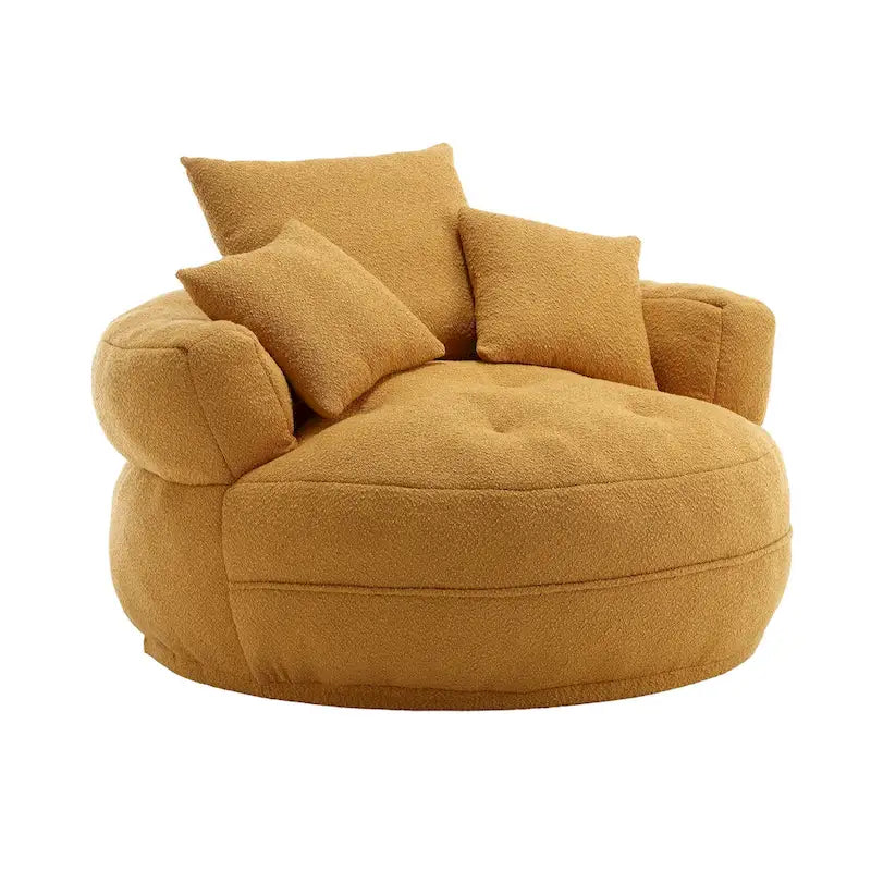 Fauteuil rond paresseux – Blanc/Bleu/Gris/Jaune/Orange/Rose fuchsia/Bleu marine/Vert, siège individuel et deux places