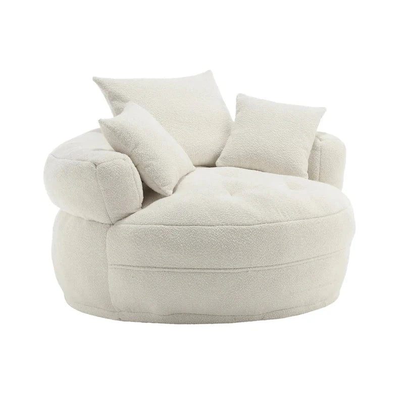 Fauteuil rond paresseux – Blanc/Bleu/Gris/Jaune/Orange/Rose fuchsia/Bleu marine/Vert, siège individuel et deux places