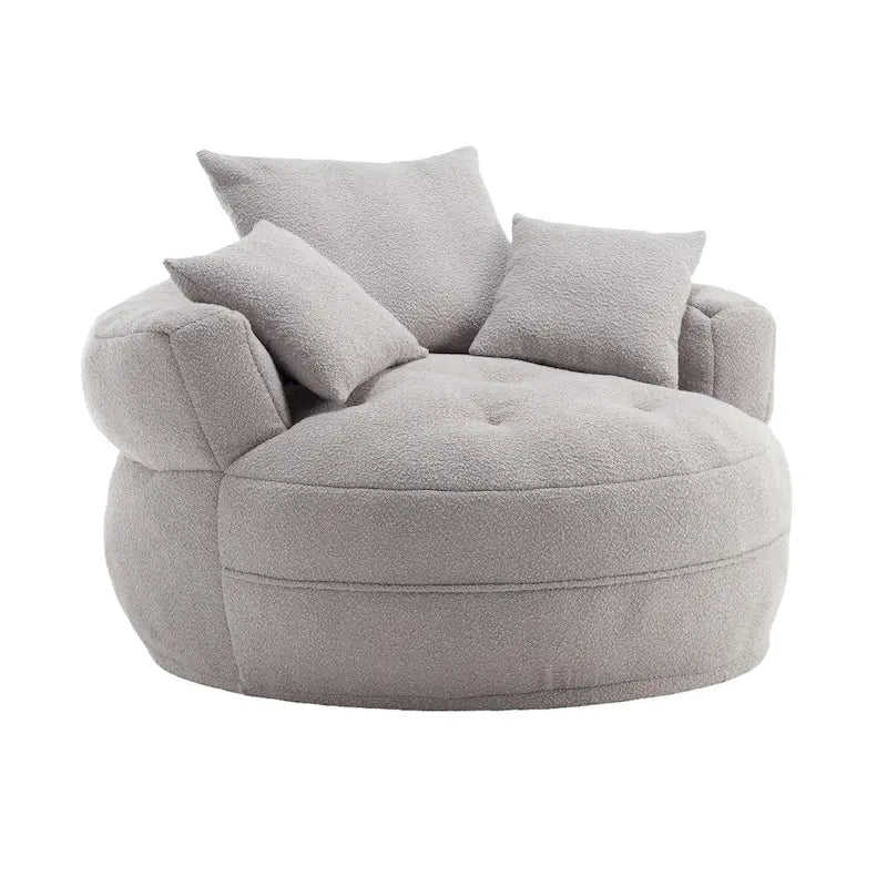 Fauteuil rond paresseux – Blanc/Bleu/Gris/Jaune/Orange/Rose fuchsia/Bleu marine/Vert, siège individuel et deux places