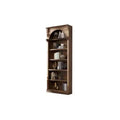 94 Bibliothèque haute traditionnelle en bois avec rangement Collection Stratton Marron - Martin Furniture