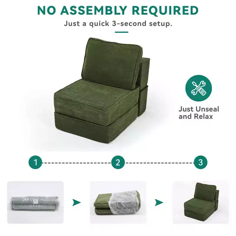 Canapé sectionnel convertible Cloud, canapé sectionnel confortable en velours côtelé, canapé confortable avec assise profonde et coussins hauts, facile à assembler