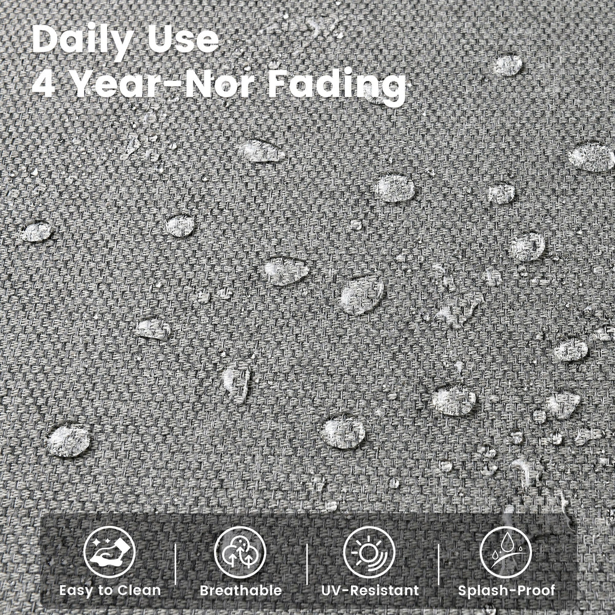 Ensemble de 9 chaises pivotantes en osier d'extérieur OVIOS avec table brasero