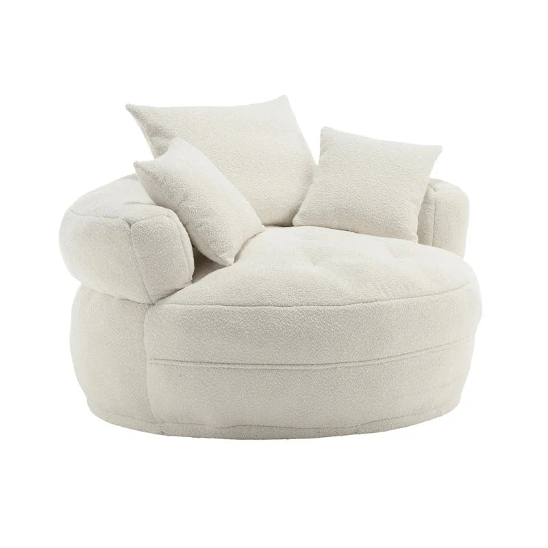 Fauteuil rond paresseux – Blanc/Bleu/Gris/Jaune/Orange/Rose fuchsia/Bleu marine/Vert, siège individuel et deux places